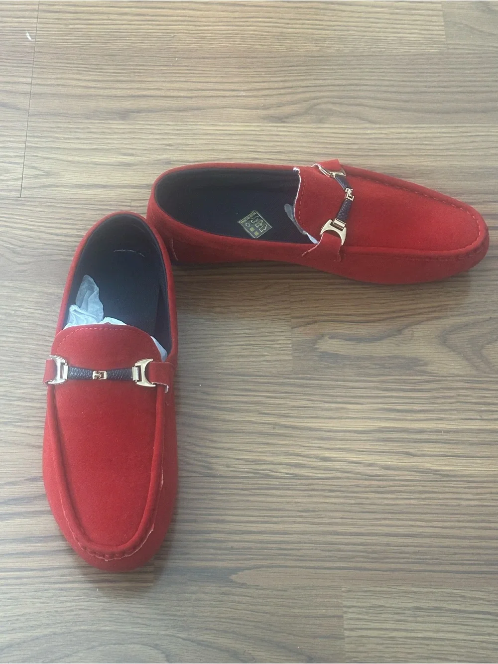 Men's Dark Red Suede Bit Loafers